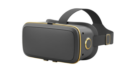 Isolated Black VR Headset for Virtual Reality