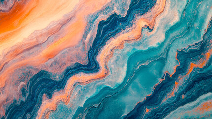 Obraz premium Dramatic close-up reveals colorful canyon walls glowing in sunset light