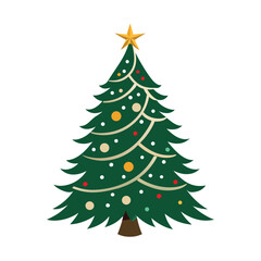 Fototapeta premium christmas tree on white background