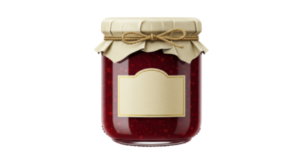 Isolated Raspberry Jam Jar