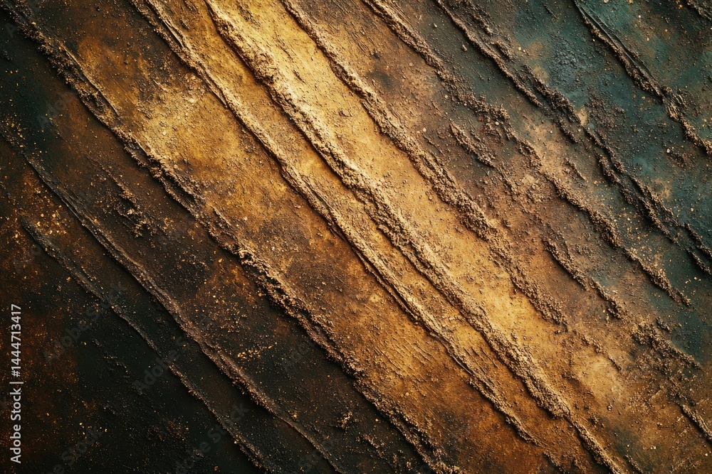 Poster abstract textured background with diagonal brown and dark brown stripes, resembling rough terrain or