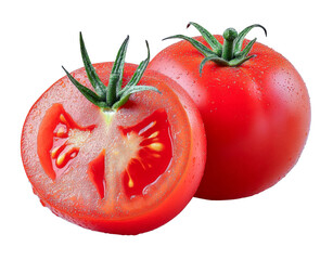 juicy red tomato halved - fresh vegetable