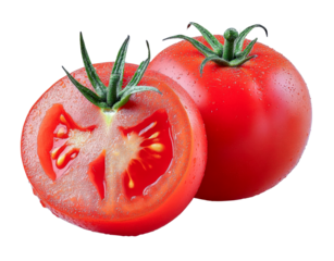 juicy red tomato halved - fresh vegetable