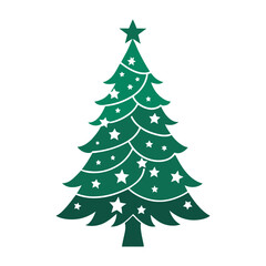 Fototapeta premium christmas tree on white background