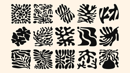 Naive floral seamless design with bohemian vibes, soft organic shapes and subtle ocean-inspired wavy flow, ideal for nursery textiles.