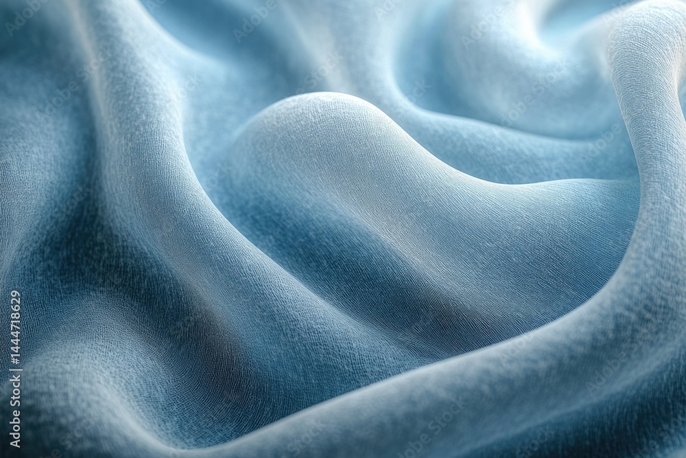 Poster soft, flowing light blue fabric with subtle texture and gentle folds.