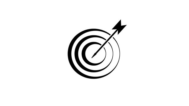 arrow target logo icon  animation flat