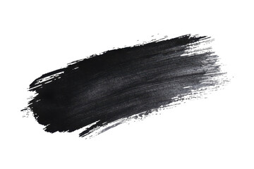 Black ink style watercolor brush stroke isolated cleanly on white background for creative or branding graphics