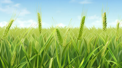 Obraz premium Green grass field