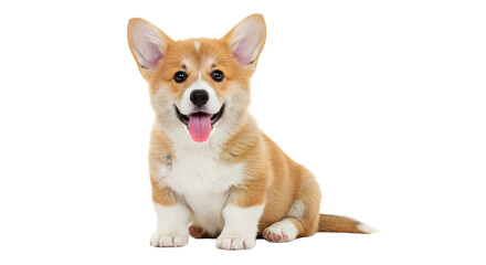 Adorable Pembroke Welsh Corgi Puppy: High-Resolution Image on transparent background