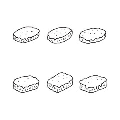 Elegant Line Sketch of Homemade Meatloaf Dish