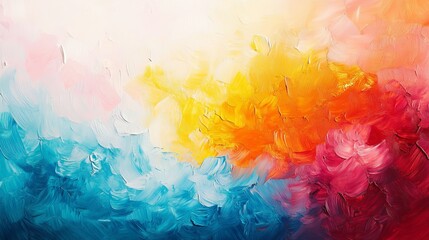 Vibrant Abstract Painting Full of Colorful Swirls and Dynamic Shapes Creating an Energetic Atmosphere