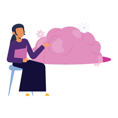 Female fresh mood Vector illustration which can easily modify or edit which can easily modify or edit