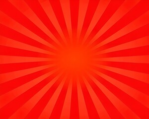 Abstract Red Sunburst Background Design Radiating Lines