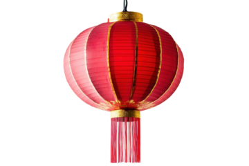 Red lantern PNG file isolated on white background great for holiday posters and Asian themed projects