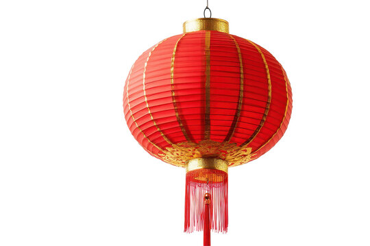 Chinese red lantern PNG image with transparent background perfect for Lunar New Year and festive designs