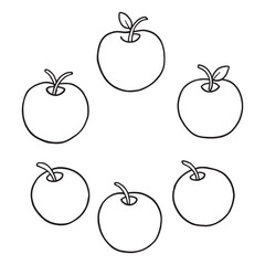 Fresh cranberry outline vector drawing for creative projects