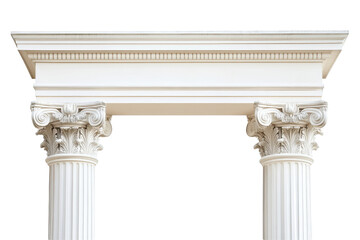Obraz premium Traditional column arch PNG image great for digital architecture designs and historical or cultural content