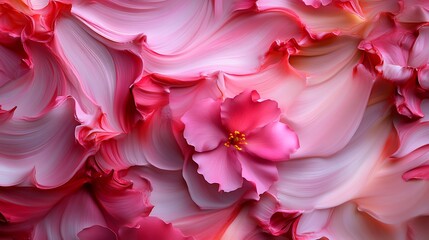 Abstract Pink Floral Swirls: A Symphony of Delicate Hues and Textures