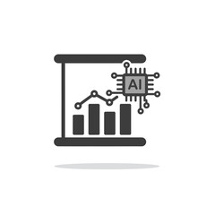 AI-Driven Financial Growth: A compelling icon showcases the synergy of artificial intelligence with financial growth.