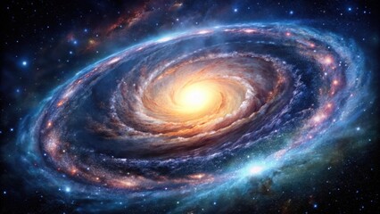 Spiral Galaxy in Deep Space, celestial artistry, cosmic dance