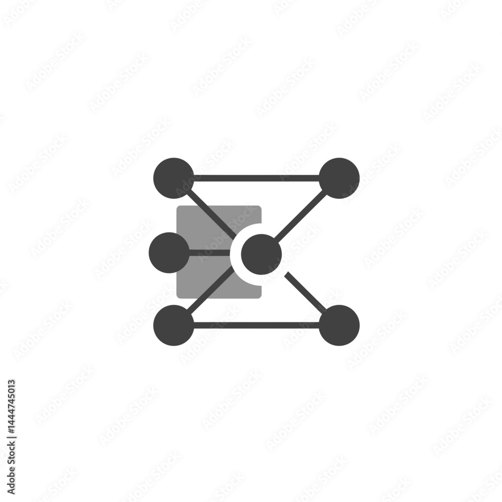 Poster connection network visualization: an abstract illustration depicting interconnected nodes forming a 