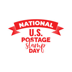 National U.S. Postage Stamp Day. July 1. Holiday concept. Template for background, banner, card, poster with text inscription. Vector EPS10 illustration.