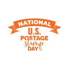 National U.S. Postage Stamp Day. July 1. Holiday concept. Template for background, banner, card, poster with text inscription. Vector EPS10 illustration.