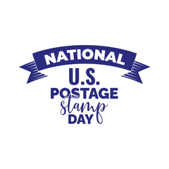 National U.S. Postage Stamp Day. July 1. Holiday concept. Template for background, banner, card, poster with text inscription. Vector EPS10 illustration.
