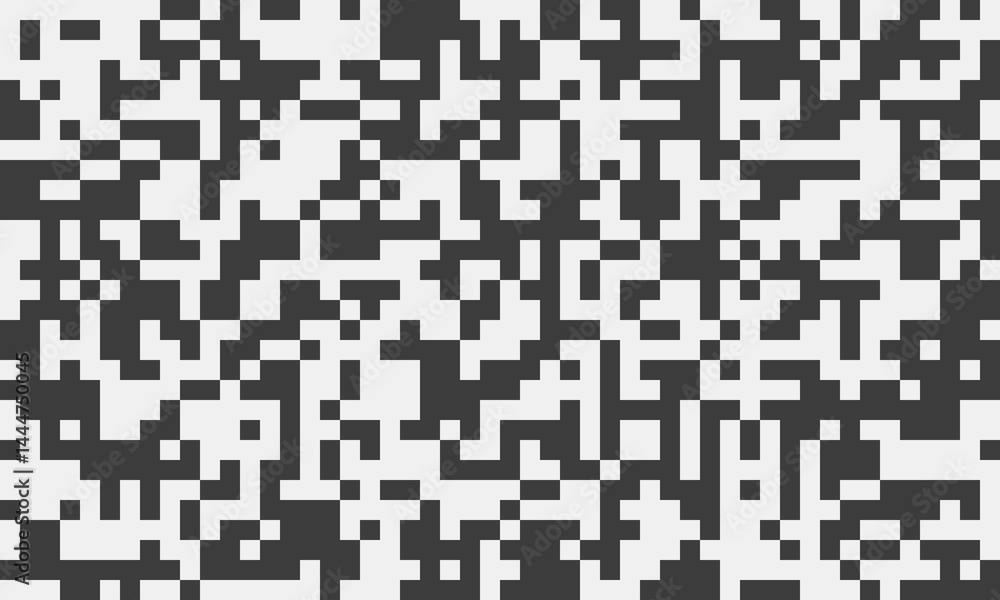 Aufkleber abstract grayscale pixel art background. a chaotic yet visually intriguing pattern, perfect for tech