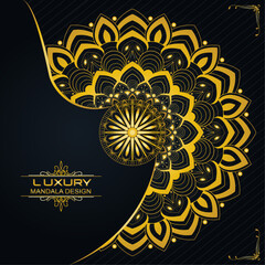 Elegant Mandala Vector Illustration with Floral and Circular Elements &ndash; Perfect for Coloring Pages, Home Decor, Stationery, and Digital Backgrounds, yoga art | Creative floral golden curve gradient 