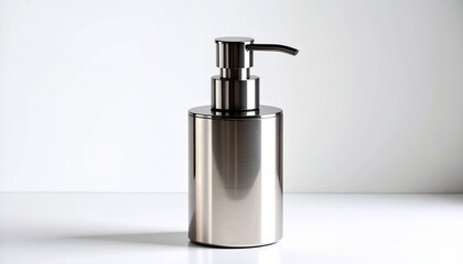 liquid soap dispenser on white background