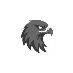 Fototapeta premium Majestic Eagle Profile: A striking silhouette of an eagle's head, meticulously crafted, with piercing eyes.