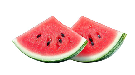 watermelon slices on white background