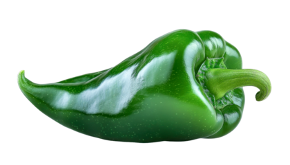 green poblano pepper isolated