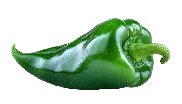 green poblano pepper isolated