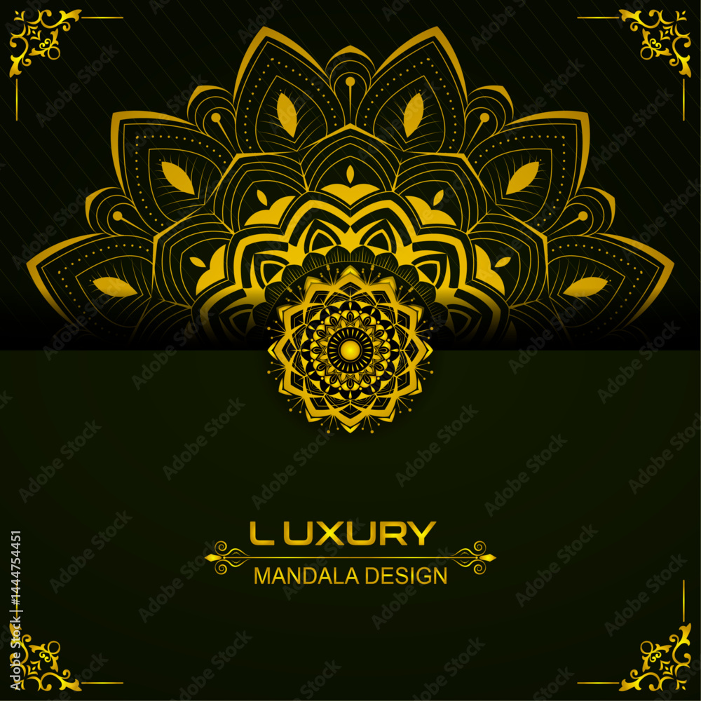 Poster mandala design with luxury ornament shape | creative abstract mandala design with circle, leaf, line