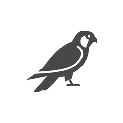 Fototapeta premium Peregrine Falcon Icon: A sleek and powerful peregrine falcon, depicted in a minimalist icon style, symbolizes speed, precision, and majestic flight.