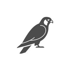 Fototapeta premium Peregrine Falcon Silhouette: A stark silhouette of a powerful peregrine falcon, a symbol of freedom and the wild. The sharp image conveys a sense of strength and elegance.