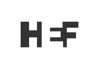 Fototapeta premium HEF logo design. Initial letter H E F bold font style for tech startups, consulting, corporate branding. Creative company name, headlines typography identity, trendy logotype.