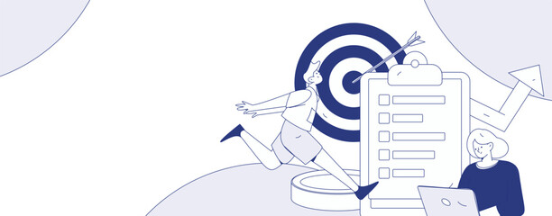 Virtual characters social communication concept business flat vector hand drawn illustration
