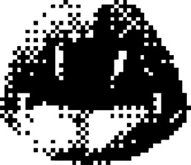 Dark Aesthetic Dithering Graphic Element