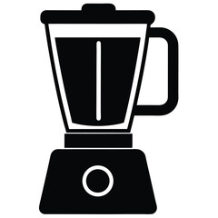 blender vector silhouette illustration, blender vector silhouette vector illustration, kitchen blender icon, blender mixer logo, A Blender vector silhouette on a white background, illustration.