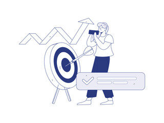 Virtual characters social communication concept business flat vector hand drawn illustration
