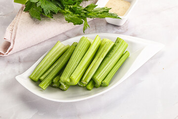 Vegan cuisine - dietary celery cticks