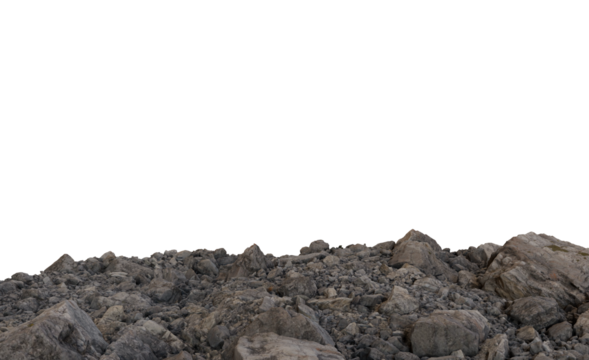 Rocky terrain edge with a series of small peaks and a rough texture.  The edge of a mountainous landscape is outlined, showing diverse rock formations