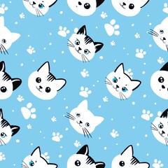 The cute cat face is suitable for screen printing on various materials.
