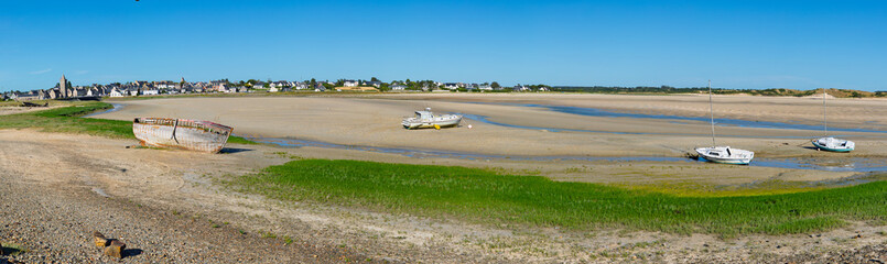 Panorama de Portbail dans le département de la Manche, France