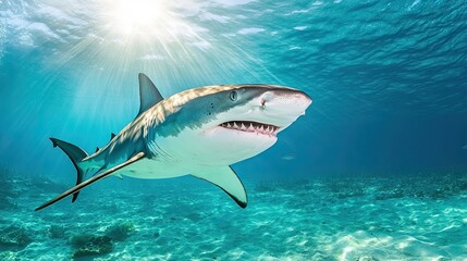 Underwater adventure with tiger sharks in the bahamas ocean exploration and marine life photography for conservation awareness