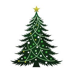 Fototapeta premium christmas tree on white background